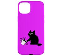Gatto Divertente Sarcastico Umore Blasted Inverso Tazza Caffè Custodia per iPhone 15 Plus