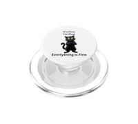 Gatto divertente Va bene Sto bene tutto va bene Halloween PopSockets PopGrip per MagSafe