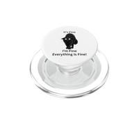 Gatto divertente Va bene Sto bene tutto va bene Halloween PopSockets PopGrip per MagSafe