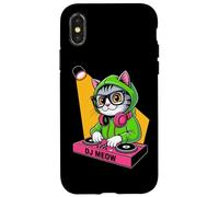 Gatto Dj Meow Mix Musica Felina Custodia per iPhone X/XS