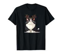 Gatto Dolce con Corna per la Felicità delle Vacanze Maglietta