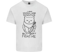 Gatto Don'T Fight Me Funny T-Shirt Ragazzi Ragazze