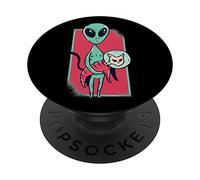 Gatto e alieno nello spazio per uomini e donne extraterrestri PopSockets PopGrip Intercambiabile