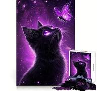 Gatto e farfalla nello spazio Puzzle da 1000 pezzi per ragazzi Un'attività rilassante per il benessere mentale e il tempo libero Perfetto per creare un bel puzzle (38x26cm)