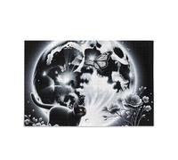 Gatto e Luna Dark Puzzle Sfidante Gioco di Puzzle Divertente Attività Famiglia 500 Pezzi