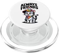 Gatto e Topolino Amici - Design Cartoon di Amicizia Animale PopSockets PopGrip per MagSafe