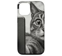 Gatto e UFO scattare selfie foto in stile schizzo vintage Custodia per iPhone 12/12 Pro