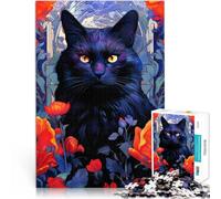 Gatto elegante Puzzle da 1000 pezzi per adulti Aiuta il cervello ad allenare i giocattoli che creano dipendenza per coltivare la pazienza Un'opera d'arte 38x26cm