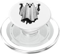 Gatto Fantasma Puntinismo Halloween PopSockets PopGrip per MagSafe