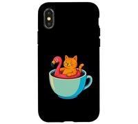Gatto fenicottero Floatie tazza da caffè divertente Chill Kitty Pool Latte Custodia per iPhone X/XS