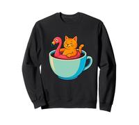 Gatto fenicottero Floatie tazza da caffè divertente Chill Kitty Pool Latte Felpa