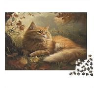 gatto forestaale norvegese Jigsaw Puzzle Impossibili 1000 Pezzi forestaa autunnale Decorazione Per La Casa. Rilassamento E Intelligence Per Adulti E Ragazzi Da 14 Anni 1000pcs (75x50cm)