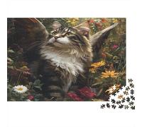 gatto forestaale norvegese Puzzle Impossible 1000Pcs Flower Cluster Decorazione Per La Casa. Rilassamento E Intelligence Per Adulti E Ragazzi Da 14 Anni 1000pcs (75x50cm)