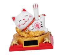 Gatto Fortunato Maneki Neko Ad Energia Solare, Statua del Gatto della Fortuna Che Agita il Braccio Statua del Gatto della Buona Fortuna Ricchezza Salute Gatto Accogliente (taglia