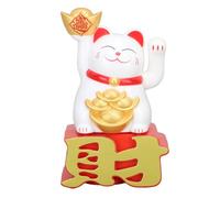Gatto fortunato, ornamento per auto, gatto portafortuna giapponese, grazioso gatto portafortuna Feng Shui, ornamento a forma di gatto portafortuna che sventolava con braccio che agita ricchezza, per