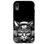 Gatto fresco con le cuffie Custodia per iPhone XR