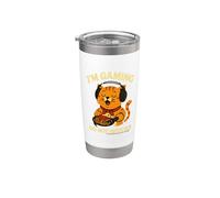 Gatto Gamer Spaghetti Umoristica “Do Not Disturb” Bicchiere termico in acciaio inox doppia parete