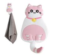 Gatto gancio, gatto asciugamano gancio - Cartoon Cat Wall Key Stand Hooks - Gancio per mantello porta, accessori da cucina di utilità, appendiabiti per asciugamani, decorazione per soggiorno, do