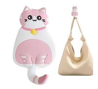 Gatto gancio, gatto asciugamano gancio, ganci da parete per gatto adesivo per chiave, Gancio per mantello porta, appendiabiti per asciugamano, decorazione domestica degli animali, nessun urto per il