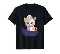 gatto gatti bambini bambino gattino marittimo barca ragazza ragazzo Maglietta