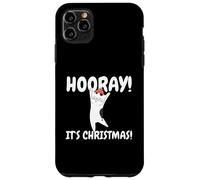 Gatto Gattino Cute Cat Natale Xmas Hooray It's Christmas Custodia per iPhone 11 Pro Max