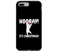 Gatto Gattino Cute Cat Natale Xmas Hooray It's Christmas Custodia per iPhone 7 Plus/8 Plus