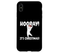 Gatto Gattino Cute Cat Natale Xmas Hooray It's Christmas Custodia per iPhone XS Max