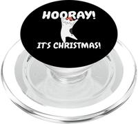Gatto Gattino Cute Cat Natale Xmas Hooray It's Christmas PopSockets PopGrip per MagSafe