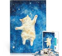 Gatto gattino nello spazio Puzzle da 2000 pezzi per adolescenti giocattoli educativi per l'apprendimento Regalo di compleanno, regali, arte murale 70x100cm