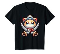 Gatto gattino pirata capitano carino parlare come un giorno pirata Maglietta