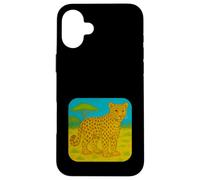 Gatto ghepardo - Notte stellata ispirata allo zoo Animal Art Custodia per iPhone 16 Plus