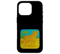 Gatto ghepardo - Notte stellata ispirata allo zoo Animal Art Custodia per iPhone 16 Pro