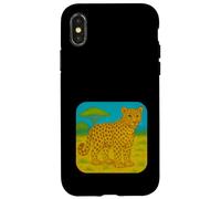 Gatto ghepardo - Notte stellata ispirata allo zoo Animal Art Custodia per iPhone X/XS