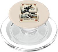 Gatto giapponese che naviga la grande onda fuori Kanagawa Tarocchi PopSockets PopGrip per MagSafe
