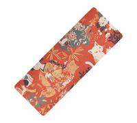 Gatto Giapponese Geisha Donna Rosso Stampato Outdoor Yoga Mat Spessore 1 mm per la casa antiscivolo, con Yoga Bag tapete para ejercicio 180,3x66 cm