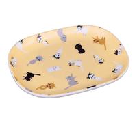 Gatto giapponese Nekomamire ovale mini vassoio microonde lavabile in lavastov...