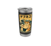 Gatto Giapponese Sumo Giappone Kawaii Bicchiere termico in acciaio inox doppia parete