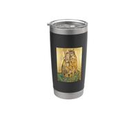 Gatto Giardino Bacio Gustav Klimt Bicchiere termico in acciaio inox doppia parete