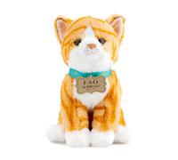 Gatto ginger di peluche planet love 100% da plastica riciclata, 25 cm