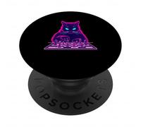 Gatto giocando a scacchi PopSockets PopGrip Adesivo