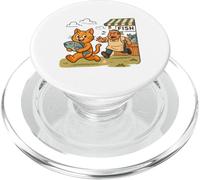 Gatto giocoso ruba pesce divertente mercato venditore Chase PopSockets PopGrip per MagSafe