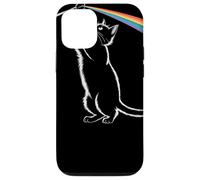 Gatto Giocoso Tocca L'Arcobaleno Whimsical Cat With Rainbow Custodia per iPhone 12/12 Pro