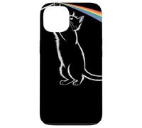 Gatto Giocoso Tocca L'Arcobaleno Whimsical Cat With Rainbow Custodia per iPhone 13