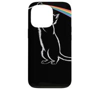Gatto Giocoso Tocca L'Arcobaleno Whimsical Cat With Rainbow Custodia per iPhone 13 Pro