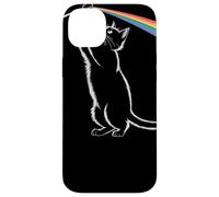 Gatto Giocoso Tocca L'Arcobaleno Whimsical Cat With Rainbow Custodia per iPhone 14 Plus