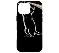 Gatto Giocoso Tocca L'Arcobaleno Whimsical Cat With Rainbow Custodia per iPhone 16 Pro Max