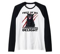 Gatto Goblin Gatto Nero Sarcasmo zoomies Gatto Caos Maglia con Maniche Raglan
