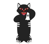 Gatto gonfiabile di Halloween da 1,8 m con zucca per decorazioni per il raccolto gatto nero con decorazione fantasma per feste Halloween Yard