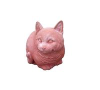 Gatto gordo statuina statua in terracotta per esterno animali della fattoria
