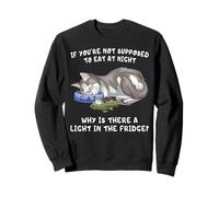 Gatto Grigio Buffo Che AMA Gli Spuntini Notturni Felpa